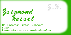 zsigmond weisel business card